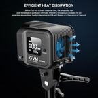 GVM 80W SD80S LED Video Light with Lantern Softbox and Tripod Stand Kit, 5600K Daylight Bowens Mount Studio Light, COB Continuous Output Lighting for Video Recording, APP Control, 12 Scenes, CRI97+