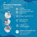 Ceptics African Travel Adapter Set 2 in 1 USA to Africa, S. Africa, Nigeria, Ghana, Uganda (Type M, E/F, Type G) - 3 Pack (Does Not Convert Voltage)