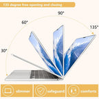 Compatible with MacBook Air 13.6 inch Case, M4 A3240/M3 A3113/M2 A2681 (Released 2025 to 2022), Hard Shell, Keyboard Cover, Screen Protector, Webcam Cover & Type-C Adapter, Gold Lace Flower