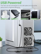 80mm x 25mm USB Fan 2 Packs 5V Small Computer Case Fan with Speed Control for CPU Xbox PlayStation Router Entertainment Cabinet 3D Printer