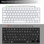 Russian Keyboard Cover Skin for 2024 2023 2022 2021 Apple MacBook Pro 14 A3112 A3401 A3185 A2992 A2918 A2442 A2779, MacBook Pro 16 A3403 A3186 A2991 A2485 A2780 M4 M3 M2 M1 Pro Max Protector-Black