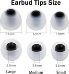 Replacement Earbud Tips Silicone Earbud Covers Fit Most in-Ear Earbuds(Inner Hole 3.8mm -5.1mm) Headphone Ear Tips Earbuds Rubber Tips 9 Pairs S M L