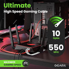 GEARit Cat 6 Ethernet Cable (1-Pack 50 Feet) Cat6 Network Patch, 10Gbps, RJ45, Snagless Cord, Gold-Plated Connectors, Internet for PC, TV, Tablet, Router, Printer, Servers, IT Data Center - Red