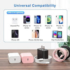 Compatible with iPhone 14 13 12 Charger, 20W Fast Charging Wall Charger,10 FT USB ightning Cable,Phone Charger Cord for Phone 14/13/12/12 Pro Max/11/Xs Max/XR/X,AirPods Pro and More(White/Pink/Black)