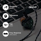 Linsoul ZiiGaat Arcanis in Ear Monitor, Professional 2DD+5BA Hybrid IEM Earphone, Gaming Earbuds, HiFi Wired Earbuds with Detachable Cable for Musicians Audiophiles