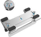 Aluminum Vertical Laptop Stand Dock Holder, Adjustable Slot Width 12-42mm, Space-Saving Upright Storage for MacBook and Laptops