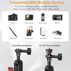 Camera Suction Cup Mount Kits-360°Ball Head Magic Arm,Double-Layer Suction Cup Mount for Action Cameras, GoPr0 Hero 13/12, DJI Osmo X4/X3,Mount on Car Windshield,Dashboard-Video Shooting,JC019