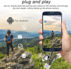SD Card Reader for iPhone/ipad/Android/Mac/Computer/Camera,4 in1 Micro SD Card Reader Trail Camera Viewer, Portable Memory Card Reader SD Card Adapter for SD and TF Cards