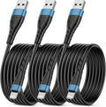 OIITH MFi Certified for iPhone Charger Cable 3 Pack 10 Ft, Extra Long for Lightning Charging Cord, Fast 2.4A for iPhone USB Cord Compatible with iPhone12/11/XS/Max/XR/X/8/8P/7P/6/iPad - Indigo