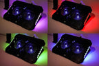 RGB Gaming Laptop Cooling Pad 17-12Inch 4Fans (Customized RGB Sidelight with Switch,Laptop Fan Speed Adjustable,5 Heights Adjustment with Phone Holder)Fit Apple MacBook Laptop Fan Cooling Pad