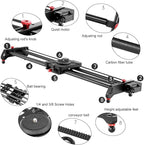 GVM Carbon Fiber Motorized Camera Slider - 31"/80CM with Remote Control, Supports Time-Lapse Photography, Video Mode, Tracking Shooting for Most Cameras