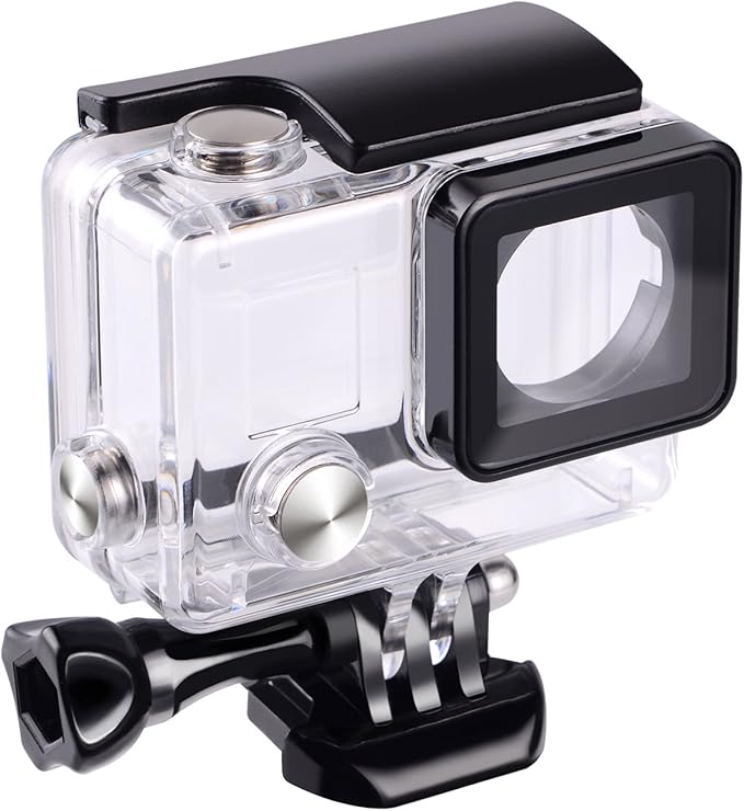 Suptig Replacement Waterproof Case Protective Housing for GoPro Hero 4, Hero 3+, Hero 3 Accessories Action Camera for Underwater Use - Water Resistant up to 147ft (45m)