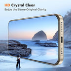 UNBREAKcable 3-Pack Glass for iPhone 15 Pro Screen Protector, Double Shatterproof Tempered Glass [Easy Installation Frame] [9H Hardness] [Full Coverage] [HD Clear] for iPhone 15Pro 6.1 inch