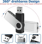 Flash Drives 64GB 10 Pack, Wooolken USB 2.0 Thumb Drives with Keychains Memory Stick USB Drive Pendrive for PC Laptop Computer (Mixcolors)