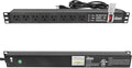 Tecmojo 1U Rack-Mount Horizontal 8-Outlet Power Strip UL Listed PDU with Surge Protection LED Indicators 6ft Cord Power Distribution for IT and Network Server Racks