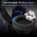 Jeecoo V20U USB Pro Gaming Headset for PC - 7.1 Surround Sound Headphones with Noise Cancelling Microphone- Memory Foam Ear Pads for Laptop Computers