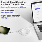 AICase Magnetic Charging Cable, Type C to Type C (6.5 FT) Super Organized Charging Magnetic Absorption Nano Data Cable for Samsung S23/S22/S21/S20 Ultra, MacBook Pro/Air, iPad Pro 12.9 11 Air Mini