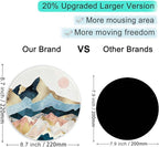 ITNRSIIET Round Mouse Pad with Stitched Edge Premium-Textured Waterproof Non-Slip Rubber Base Desktop Protection Mat Diameter 8.7 inches, Sunrise