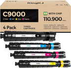 VersaLink C9000 High Capacity Toner Cartridge Set 4-Pack Replacement for Xerox 106R04074 106R04075 106R04076 106R04077 Toner Compatible with Xerox VersaLink C9000 Printer Ink Black Cyan Magenta Yellow