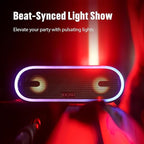 DOSS SoundBox Pro+ P300 Bluetooth Speaker with 40W Stereo Sound, Extra Bass, IPX6 Waterproof, TWS Pairing, Diverse Lights Show, 20H Playtime, Portable for Party, Camping, Beach - Pink