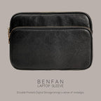 14 Inch Laptop Sleeve Bag - Compatible with MacBook Pro 14, MacBook Air 13, Surface Pro 9/X, Surface Laptop Studio - Black