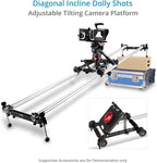 Proaim Fusion Video/Film Camera Dolly Slider with Track Ends. Runs on Tracks & Flat Surfaces. Payload up to 45.3kg /100lb. (DL-FUSN-01)