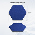 12 Pack Acoustic Panels Self Adhesive Sound Proof Foam, High Density Sound Acoustic Panel, 12X10.23X0.4 Inch Hexagon Panels in Home, Office, Reccording Room, Studio,and more(Telecom Blue)