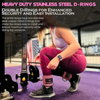 Ankle Straps for Cable Machines Women - Adjustable Gym Ankle Strap for Cable Machine, Neoprene Padded Cable Straps, Durable Leg Strap with Cable Cuff, Glute Kickback Ankle Strap with D Rings