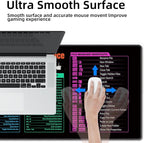 Galdas Gaming Mouse Pad XXL XL Large Long Extended Big Mousepad Non-Slip Rubber Keyboard Mouse Pad with Stitched Edges for Laptop Home Office (31.5x11.8x0.08 Inch) -Notes