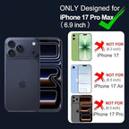 Battery Case for iPhone 17 Pro Max, Upgraded 12000mAh Rechargeable Portable Extended Battery Pack Supported Qi Wireless Charging Case Compatible with iPhone 17 Pro Max (6.9 inch) Charger Cover (Black)
