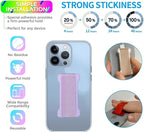 Phone Grip Holder for Hand, Universal Finger Strap Phone Holder, Finger Selfie Grip Compatible with Most Smartphones (Gold Purple) - 2Pack