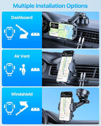 2025 Ultimate Car Phone Mount【98+LBS Strongest Suction & Military-Grade】【Patent & Safety Certs】 Cell Phone Holder Truck Stand for Dashboard Windshield Vent for iPhone 15 Pro Max 14 Samsung,Dark Grey