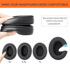 GVOEARS Replacement Earpads for Audio Technica ATH M50X/M40X/M30, HyperX Cloud/Alpha, Sony MDR-7506 Series, Steelseries Arctis earpads Replacement, Ear Cushions Also fit Turtle Beach Stealth & More