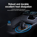 60W Car Charger USB C Fast Charge, Aluminum Dual Port Cigarette Lighter Adapter, Car Phone Charger for iPhone 16/15/14 Pro Max Plus, iPad, Samsung Galaxy S24/S23/S22 & More