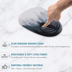 Ergonomic Mouse Pad Wrist Support, Mouse Pad with Wrist Rest, Memory Foam Massage Design & Non-Slip PU Base MousePads for Pain Relief, Desk, Office, Home, Forest Tree