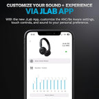 JLab Go Lux ANC Wireless Headphones, Cloud White, Hybrid Active Noise Cancelling, Premium On-Ear Bluetooth Headset, Customizable Sound, Be Aware Mode, Cloud Foam Comfort, Multipoint Connection