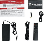Rockville BLUDAC2S 150W Hi-Res 192K Amplifier Bluetooth Receiver w/USB, Optical, Coax, Sub Out, Class-D, DSP EQ, Remote, Brushed Aluminum, Compact Design, for Home Theater & Music