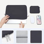 MOSISO Laptop Case 15 inch, 15 inch Laptop Sleeve Bag Compatible with MacBook Air 15 M4 A3241 M3 A3114 M2 A2941 2025 2024 2023, Dell XPS 15, Neoprene Computer Sleeve Bag with Small Case, Space Gray
