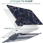 TWOLSKOO Compatible with MacBook Pro 13 inch Case 2023-2016 A2338 M2/M1 A2251 A2289 A2159 A1989 A1706, Plastic Hard Shell Cover & Keyboard Skin & Screen Protector, Elegant Roses