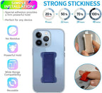Phone Grip Holder for Hand, Universal Finger Strap Phone Holder, Finger Selfie Grip Compatible with Most Smartphones (Blue) - 2Pack