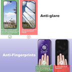 2 Pack Anti Blue Light Matte Screen Protector for iPhone 15 Pro 6.1-Inch Auto Dust Removal, No Bubbles, Tempered Glass Film, Easy Installation