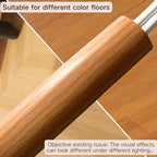 3.3ft Self Adhesive Floor Cord Cover,Heavy Duty Soft PVC Cable Protector and Extension Cord Hider,Cord Management System to Hide Wires on Floor,Cable Cavity:0.61"(W) x 0.32"(H) Yellow Wood