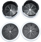 Aifeier ET 2PCS Desk Grommet 2 Inch/50mm Rubber Cable Wire Grommet Cable Hole Cover for Managing and Hiding Office PC Desk Cable Cord (Black with White)