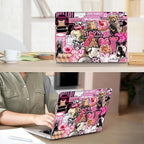 for 2025 2024 2023 2022 MacBook Air 13 inch Case M4 A3240 M3 A3113 M2 A2681 with Touch ID& 13.6" Liquid Retina Display, Plastic Hard Shell&Keyboard Cover&Screen Film&Webcam Cover, Puzzle