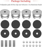 Audiocrast 4X HiFi Speaker Spike Pad Isolation Feet Stand Feet 40X23MM Shock Absorber with Stainless Steel Ball for Audio Speaker Subwoofer CD DVD Amplifier Turntable DAC