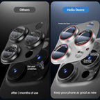 Camera Lens Protector for iPhone 16 Pro Max/iPhone 16 Pro/iPhone 15 Pro Max/iPhone 15 Pro/iPhone 14 Pro Max/14 Pro , [Military Grade Shatterproof][Full Coverage Metal] [Strong Adsorption] 9H Metal Tempered Glass Camera Screen Cover, [Case-Friendly], Si...