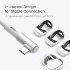 KIWI design 10FT Link Cable Compatible with Oculus/Meta Quest 3S Accessories, and Quest 3/2/Pro/Pico 4, USB3.0 Link Cable with 5Gbps Super Speed