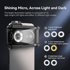 Kolertron Mobile Phone Microscope Lens, Universal with LED Ultraviolet lamp and CPL, Portable Digital Microscope Camera Accessory, Suitable for 90% iPhone/Android Phones (Note: Compatible)