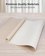 Non-Slip Desk Pad,Desk mat,Large Mouse Pad,Office Desk mat,Waterproof PU Leather Desk Blotter Mat,Laptop Desk Pad,Desk Writing Pad for Office and Home (Beige, 24" x 13.7")