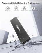 1TB External SSD - Up to 1000MB/s Read Speed USB 3.2 Gen 2 Portable SSD, External Solid State Drives with Type-C Cable for PC Mac Game Console